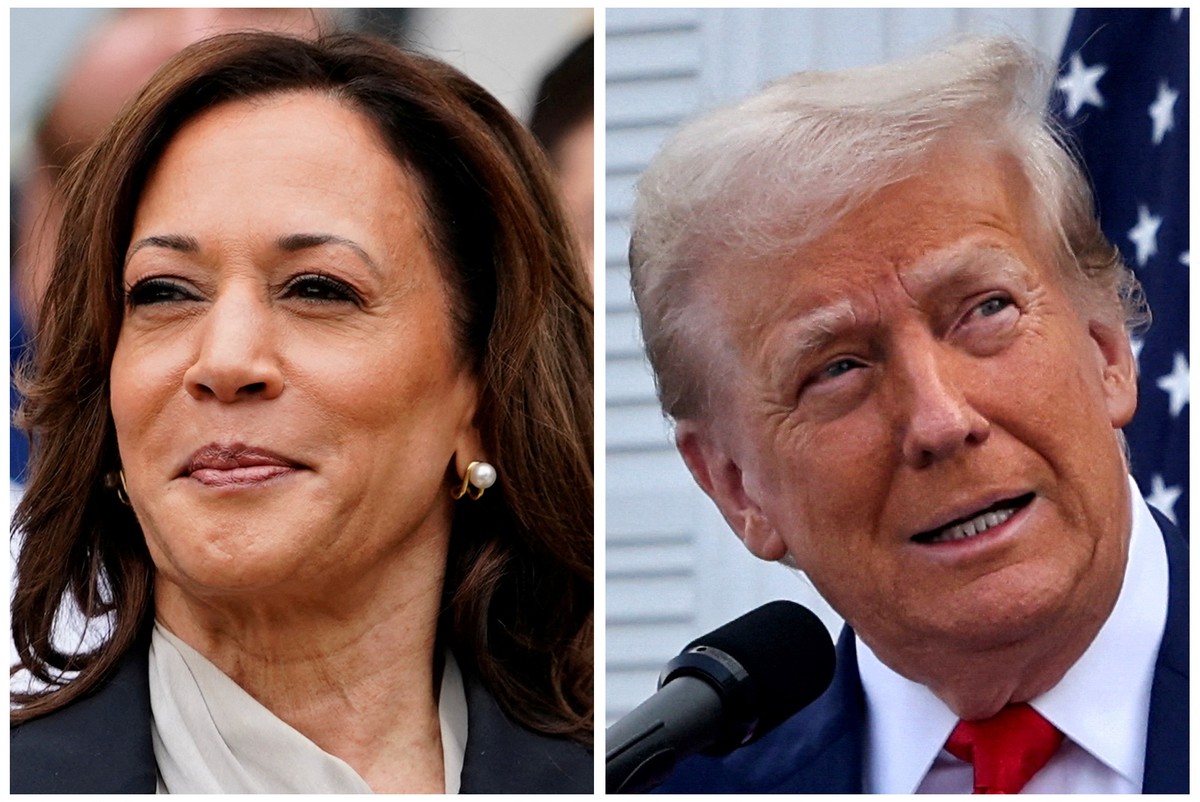 Vantagem de Kamala sobre Trump cai para apenas um ponto - 44% a 43% - na pesquisa Reuters/Ipsos